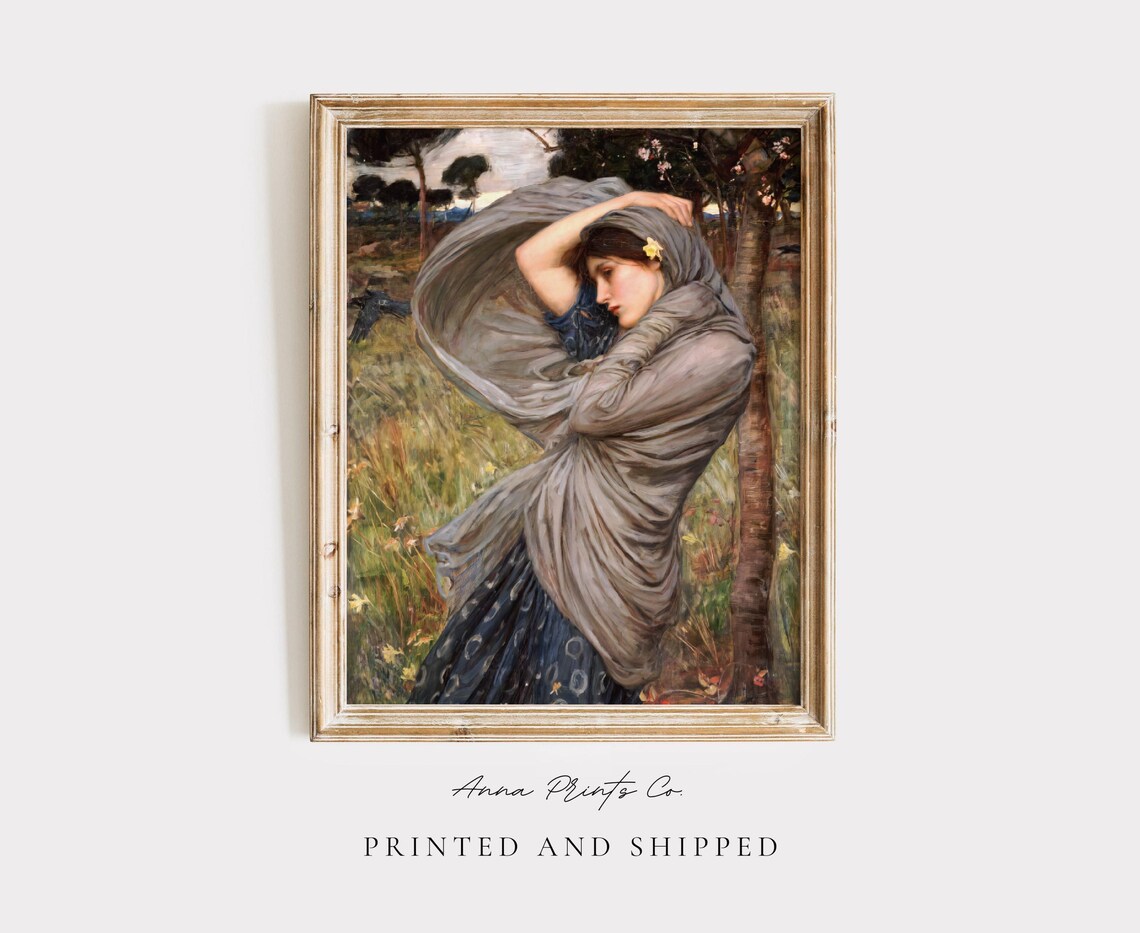 Boreas by John William Waterhouse, Vintage Art Print