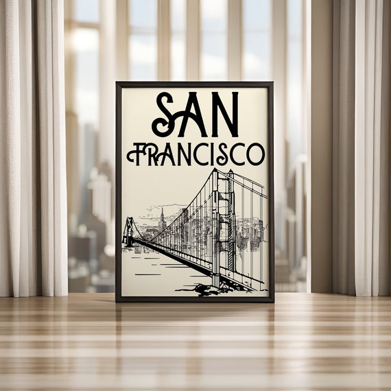 Vintage San Retro City Art Print