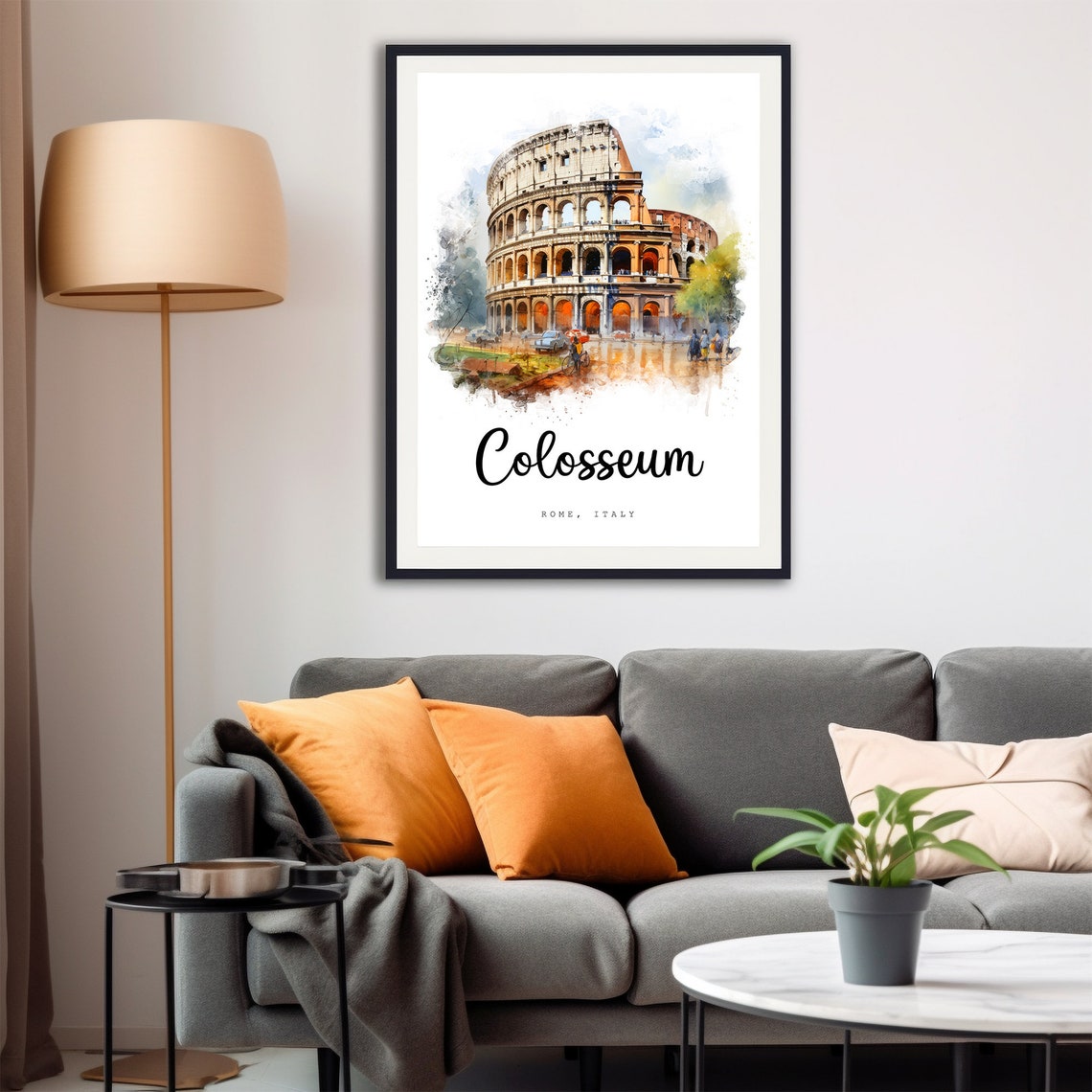 Colosseum Rome Italy Ancient Roman Amphitheater Watercolor Poster - Image 4