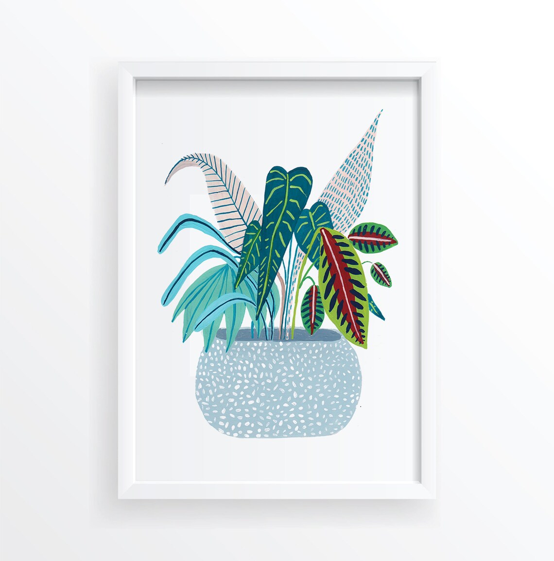 Botanical Print of House Plants, Kitchen Decor