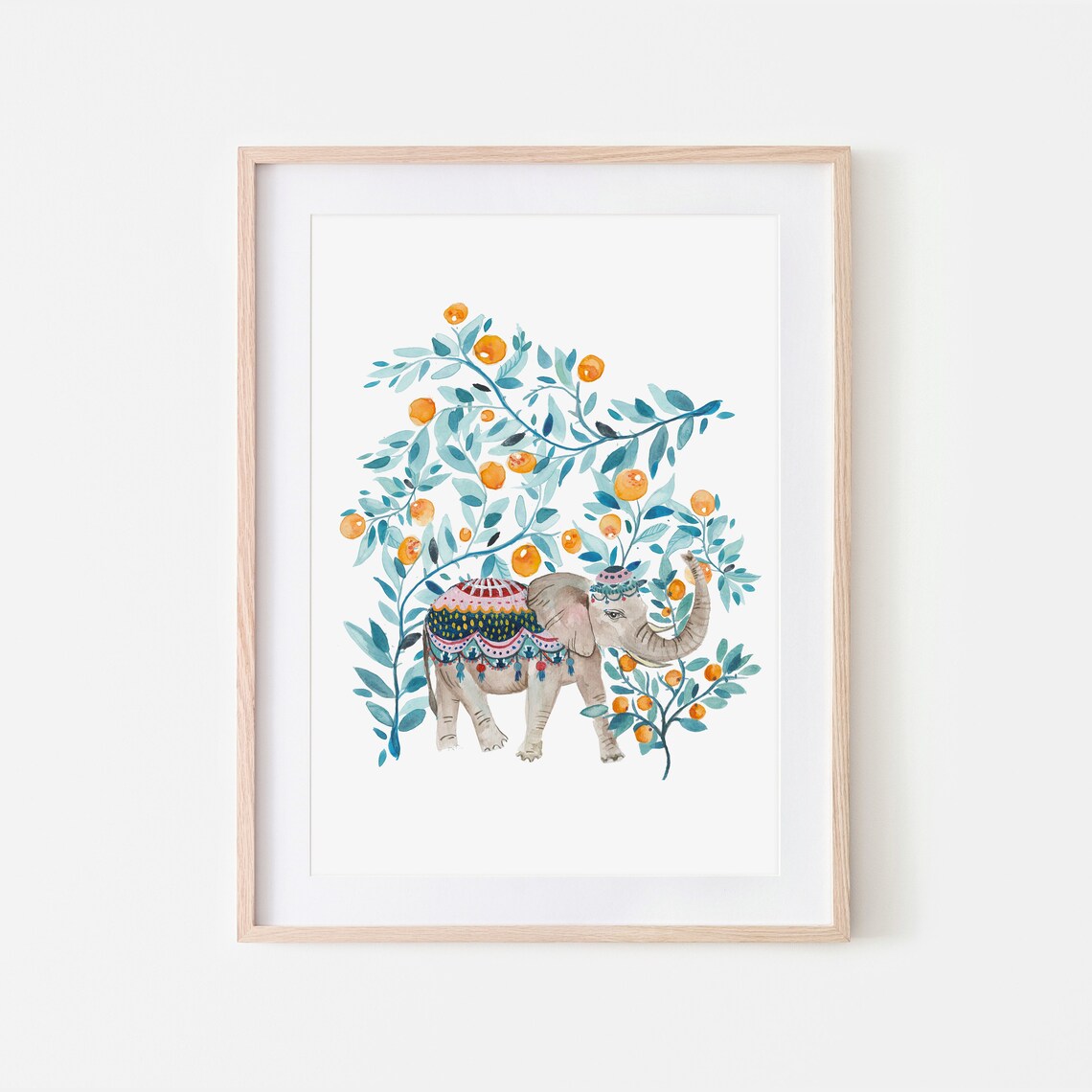 Elephant Nursery Wall Art, Boho Baby Decor