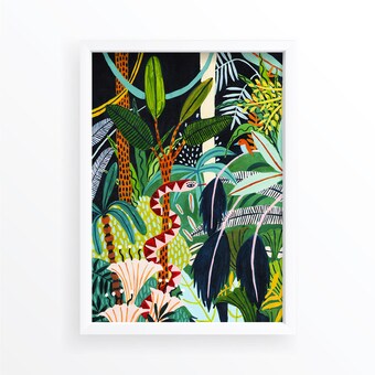 Snake Botanical Illustration, Jungle Safari Art Print