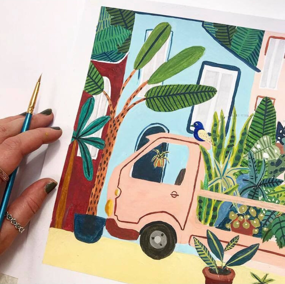 Jungle Delivery Botanical Illustration Art Print - Image 2