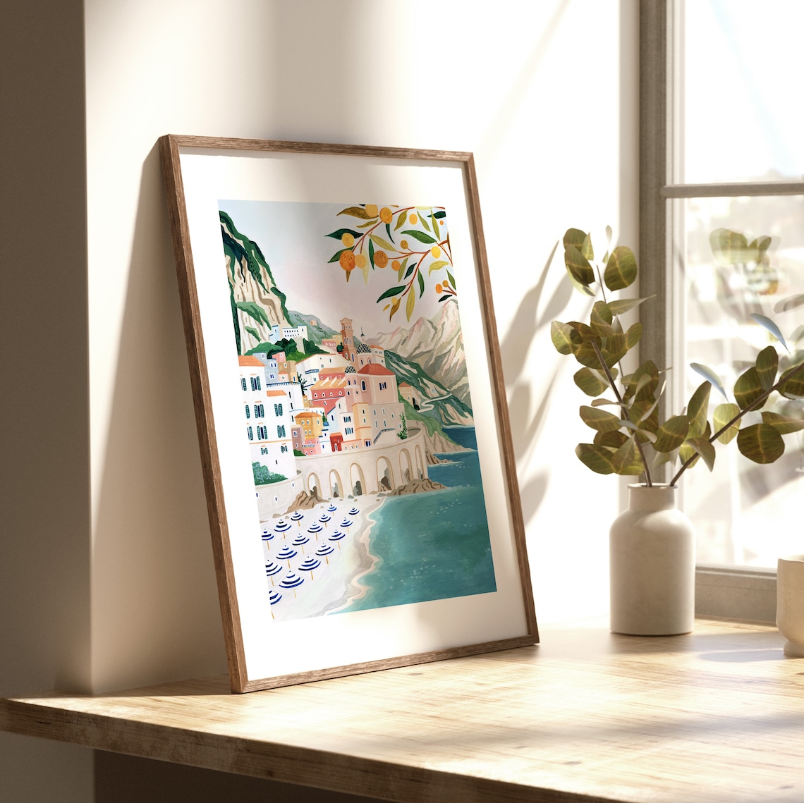Atrani Amalfi Coast Travel Poster, Italy Print - Image 3