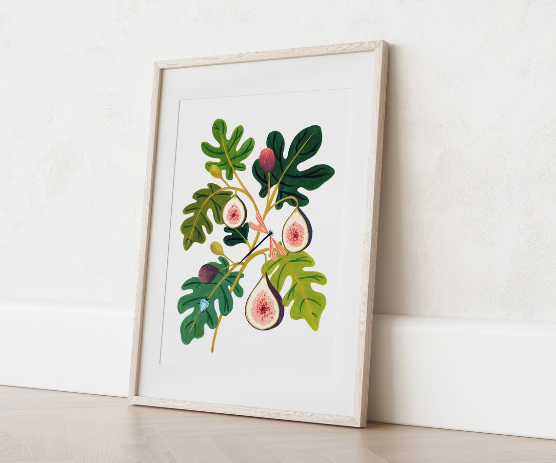 Fig Print Kitchen Decor, Botanical Food Poster - Image 4