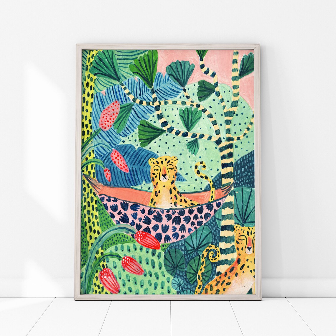 Leopard Print Jungle Safari Nursery Art Print - Image 3
