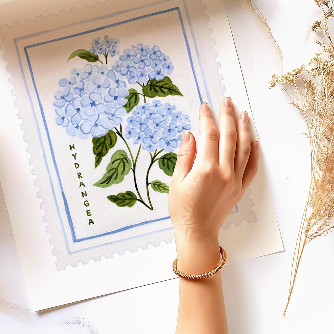 Hydrangea Vintage Floral Art Print, Botanical Poster - Image 4