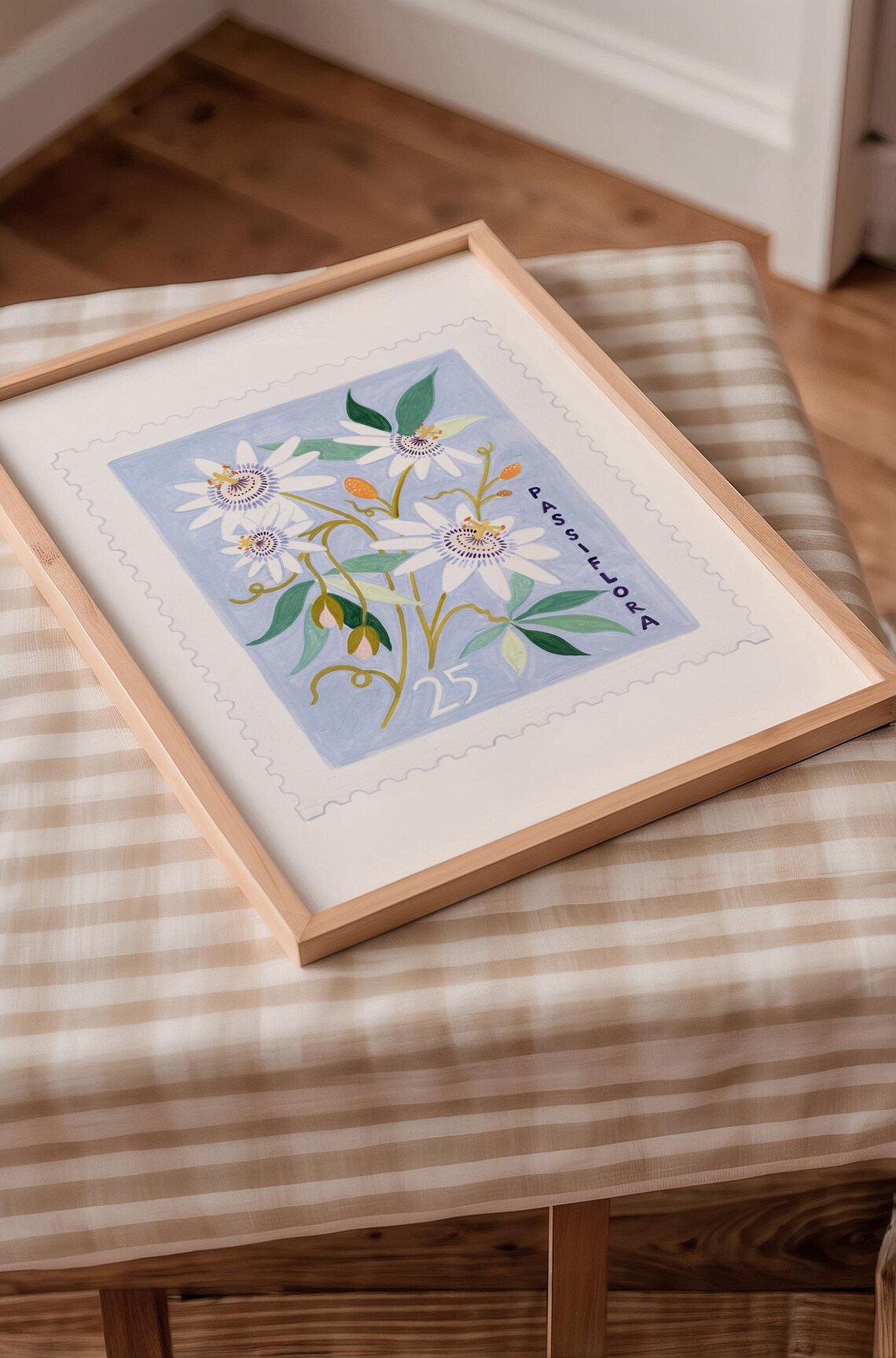 Passiflora Botanical Vintage Floral Art Print - Image 3