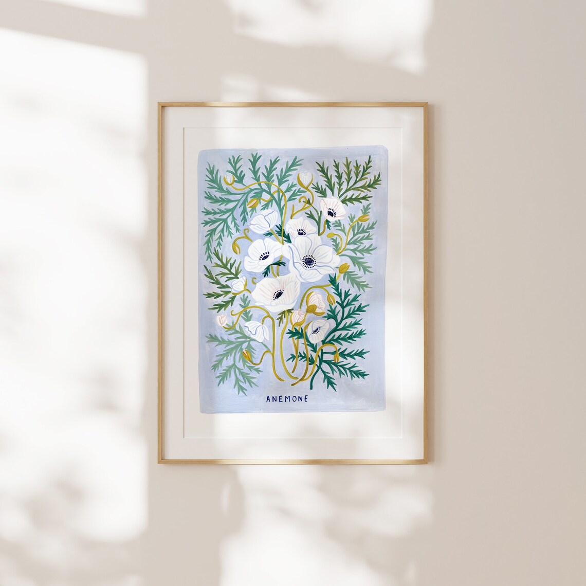 Anemone Art Print, Vintage Botanical Poster - Image 4