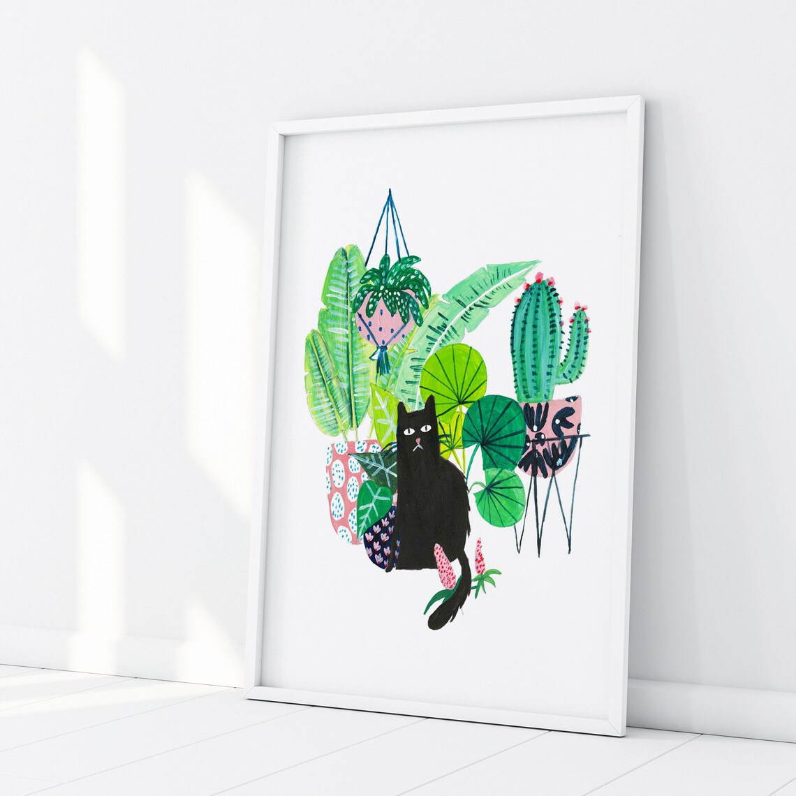Black Cat Cat Art Print, Cat Lover Decor - Image 3