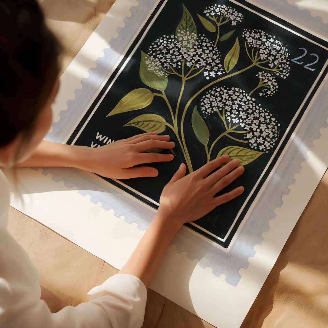 Winter Viburnum Vintage Botanical Art Print - Image 2