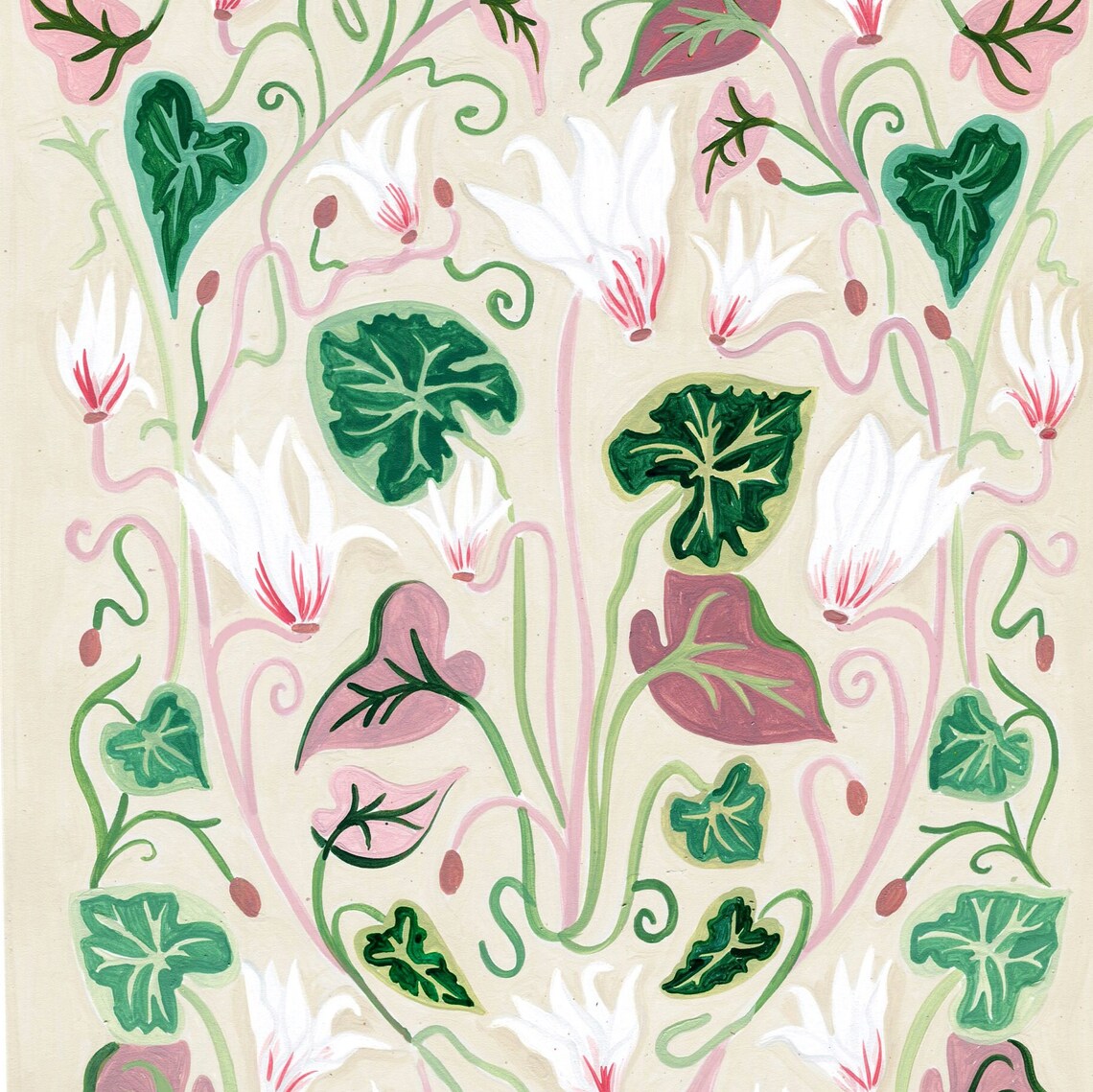 Cyclamen Vintage Botanical Art Print - Image 2