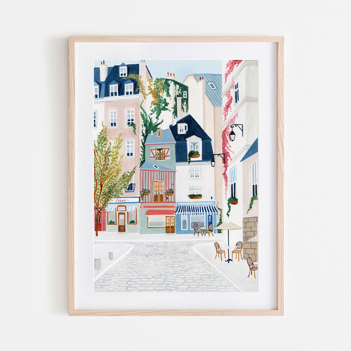 Paris Latin Quarter Travel Poster, Paris Decor