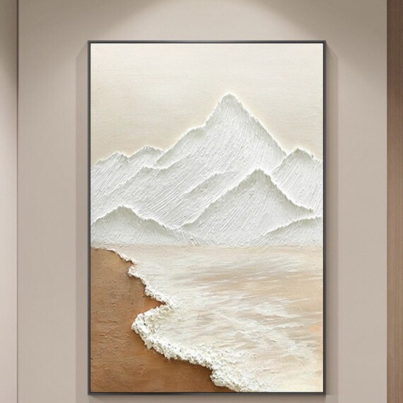 Christmas Mountains Abstract Wall Art Poster Print