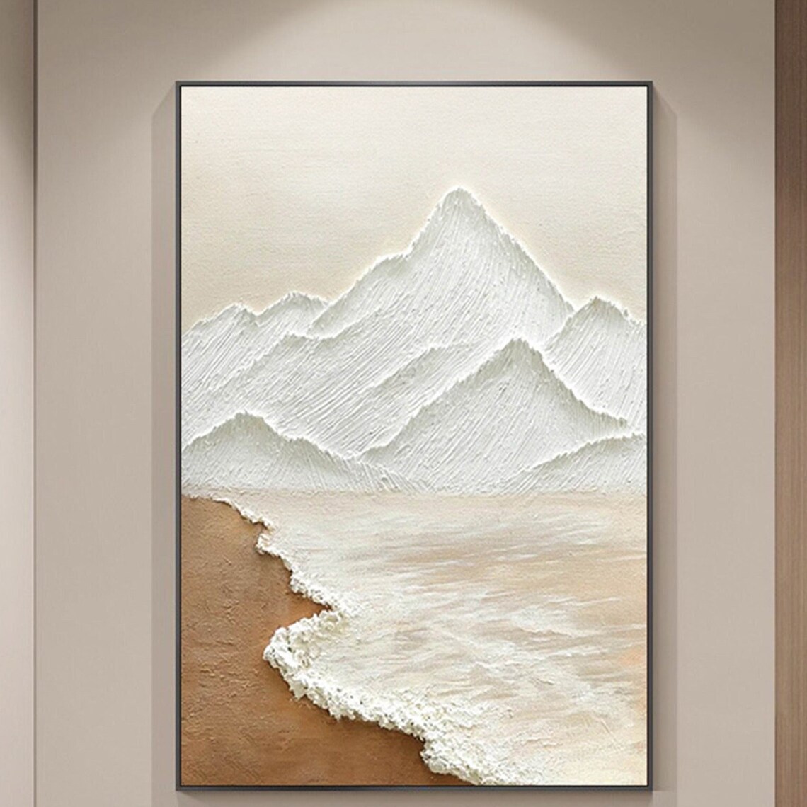 Christmas Mountains Abstract Wall Art Poster Print