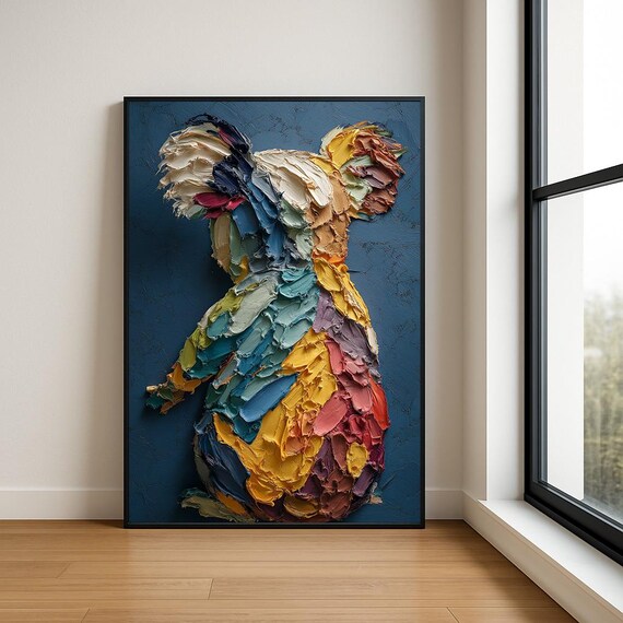 Colorful Koala Art Print Animal Wall Decor