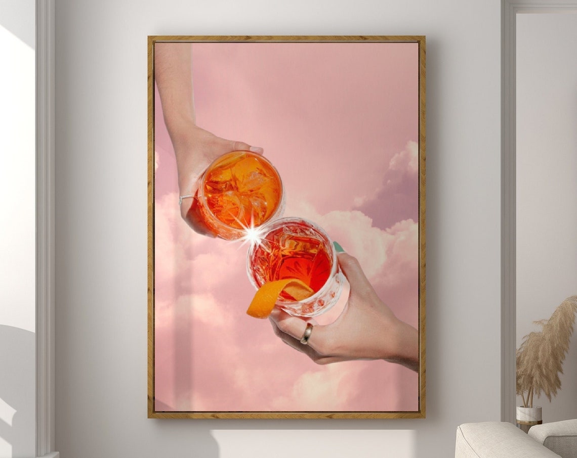 Cheers Cocktail Travel Poster