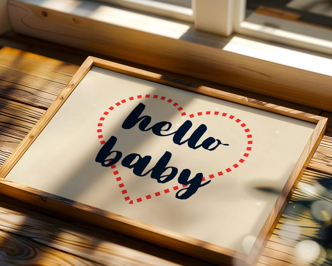 Hello Baby Wall Art Print, Nursery Decor - Image 3