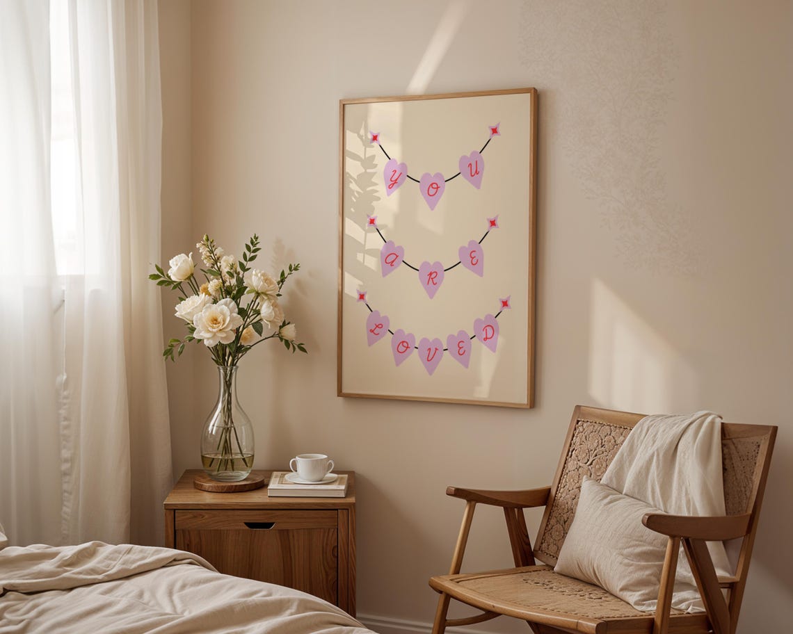 You Are Loved Banner, Valentine Gift for Her or Him - Image 2