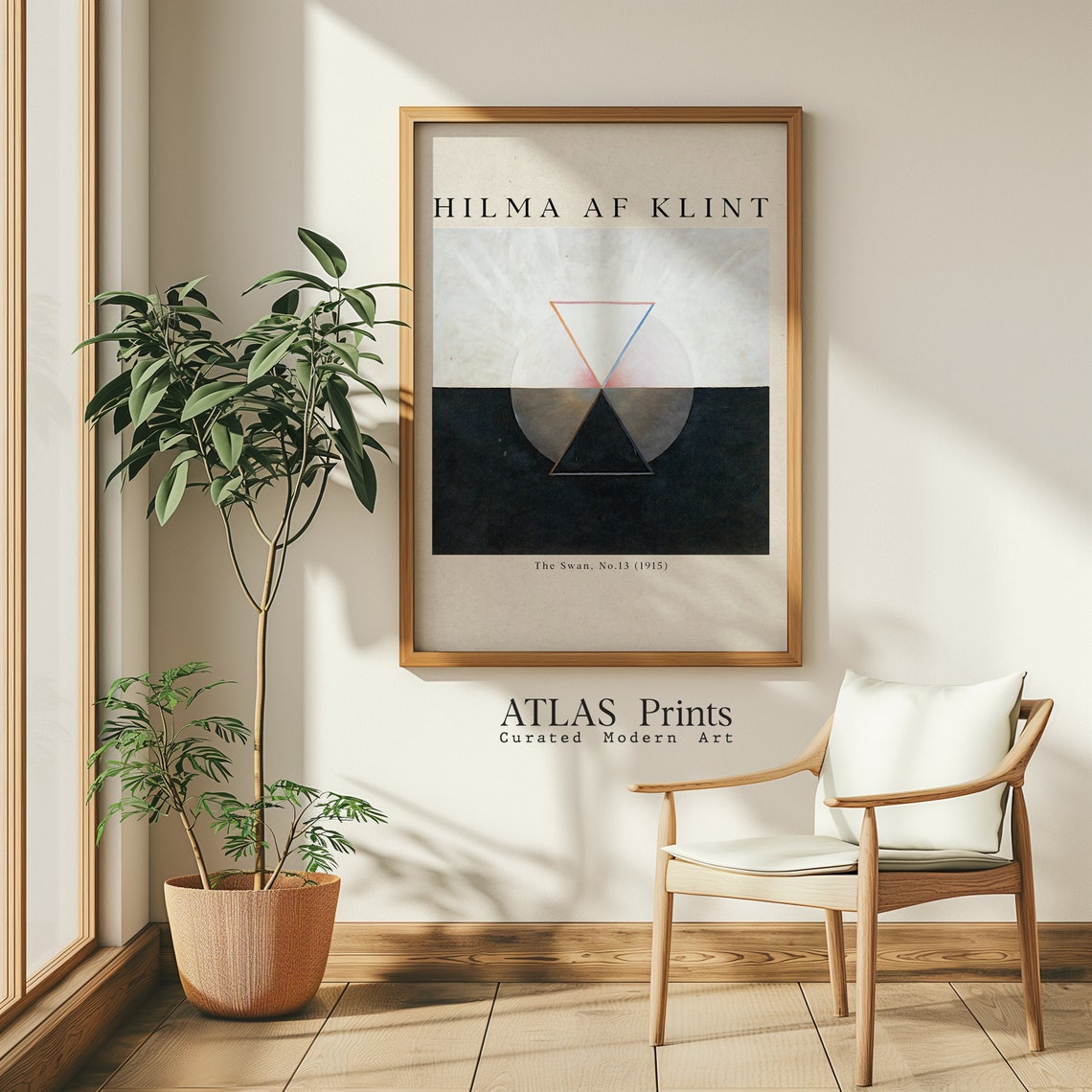 Hilma af Klint The Swan No 13 Hourglass Black White Art Poster - Image 3