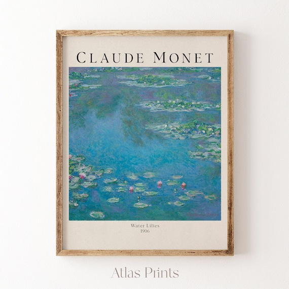 Claude Monet Water Lilies 1906 Blue Pond Impressionist Masterpiece Poster