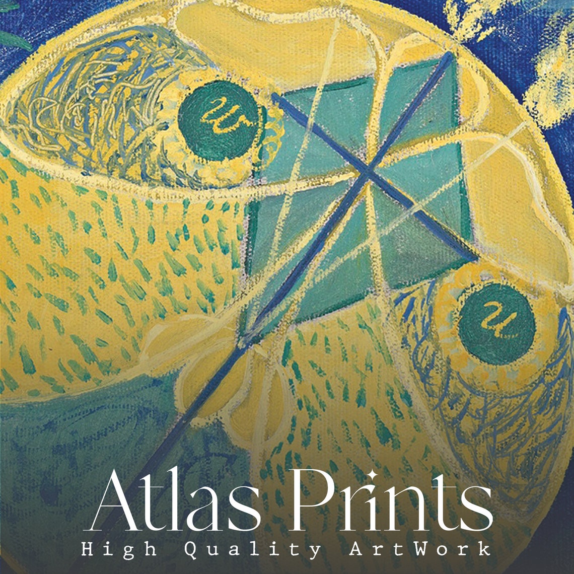 Hilma af Klint Primordial Chaos No 7 1907 Blue Yellow Orb Poster - Image 4