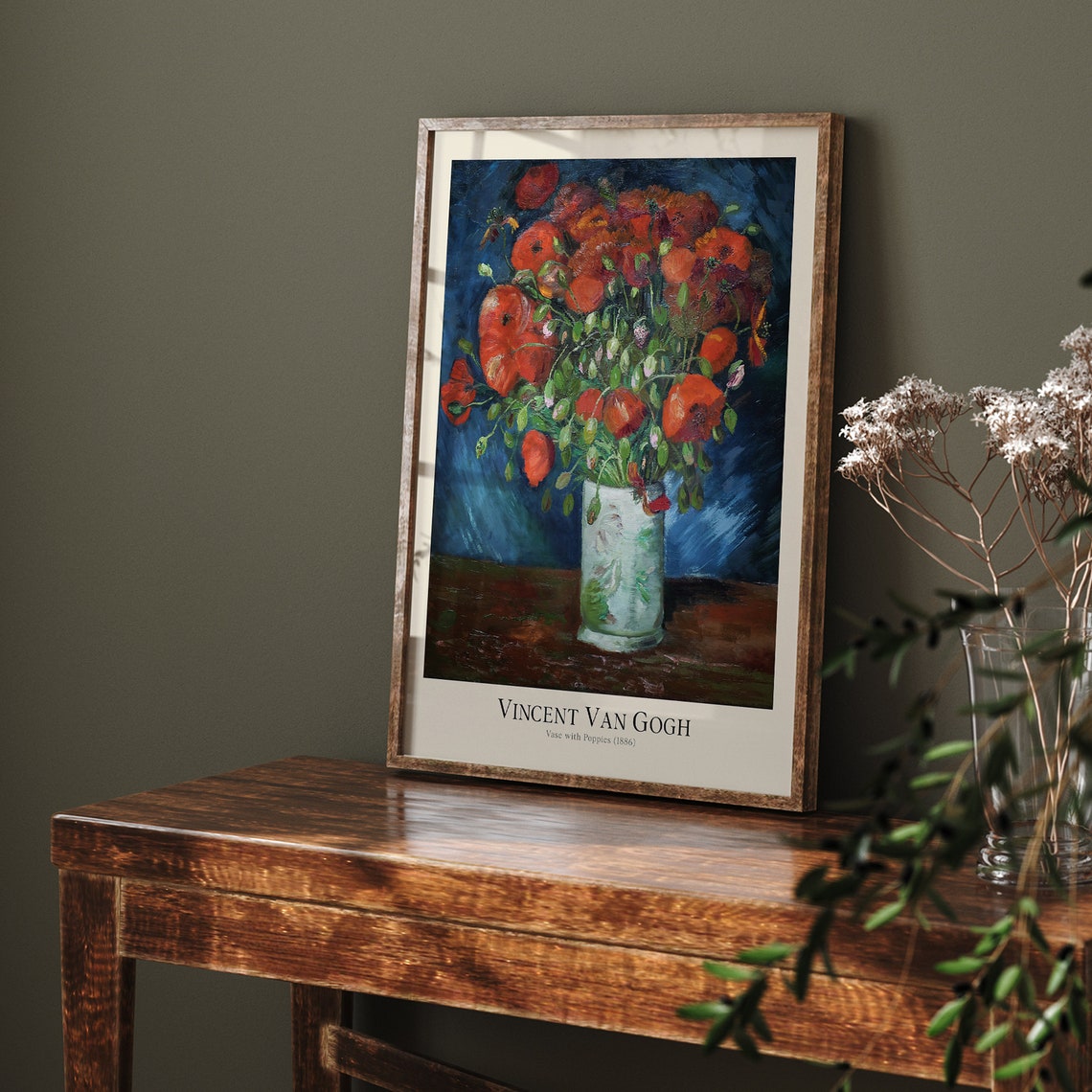 Van Gogh Print Van Gogh Still Life Vase With Poppies Painting Vintage Oil Painting Poster Living Room Floral Decor - Image 2