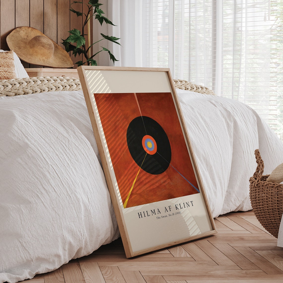 Hilma af Klint The Swan No 18 1915 Burnt Orange Black Disc Poster - Image 4