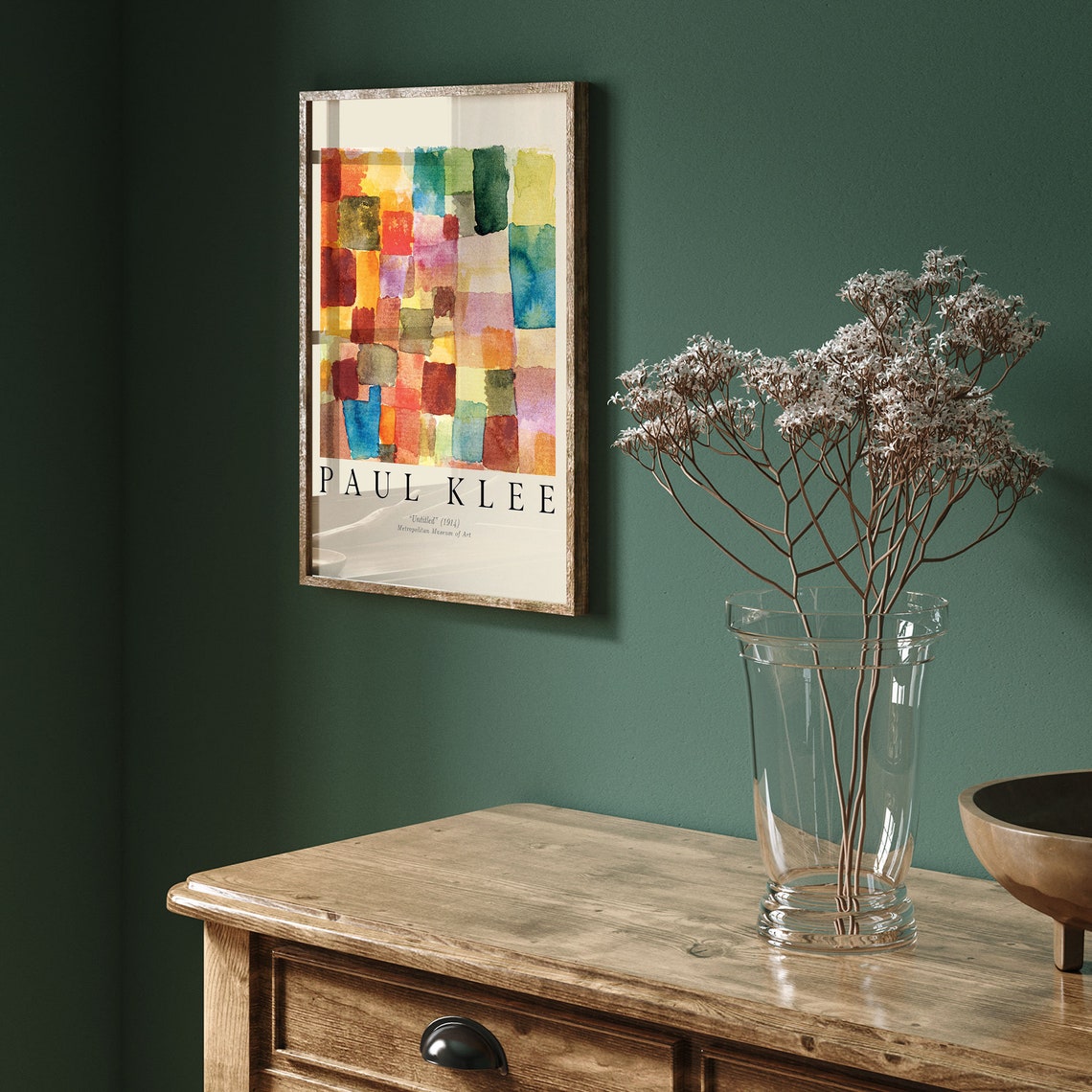 Paul Klee Untitled 1914 Watercolor Grid Abstract Exhibition Poster - Image 2
