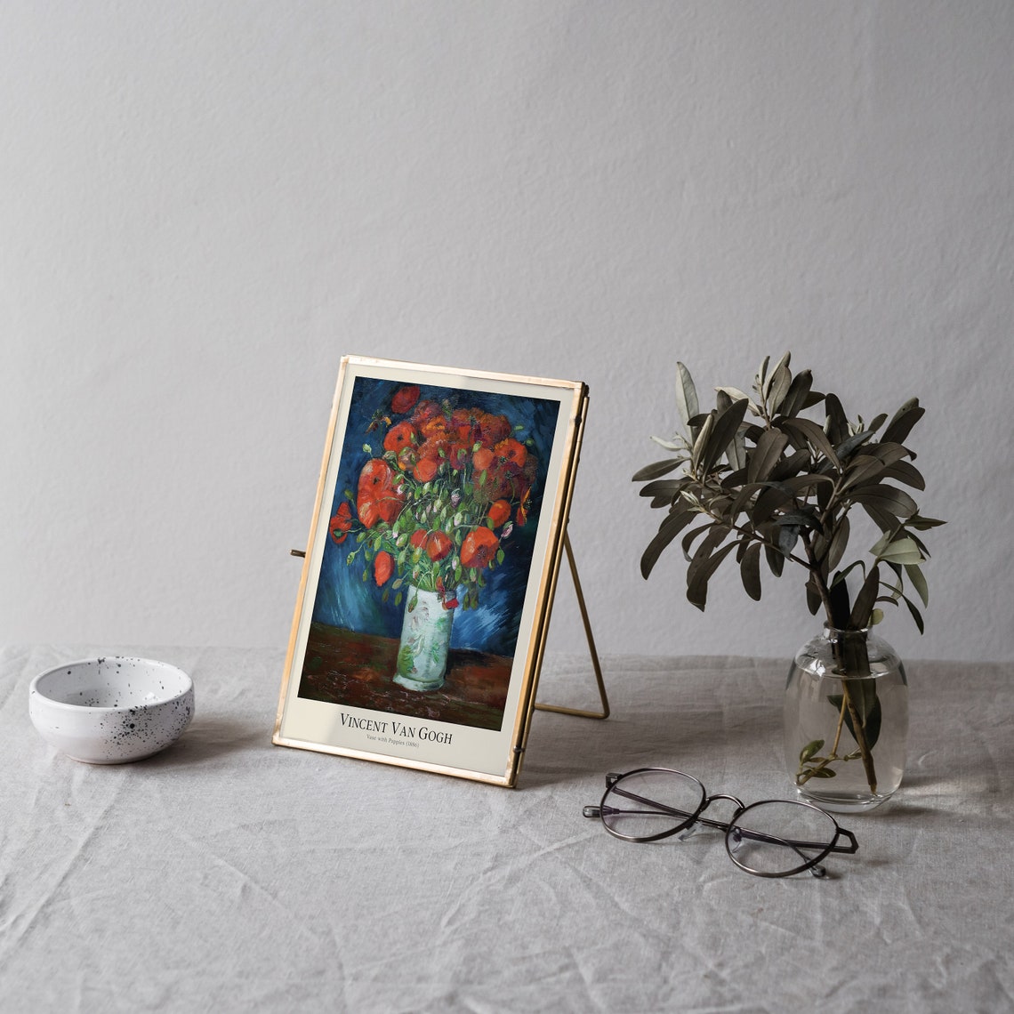 Vincent Van Gogh Vase With Poppies 1886 Red Floral Still Life Poster - Image 5