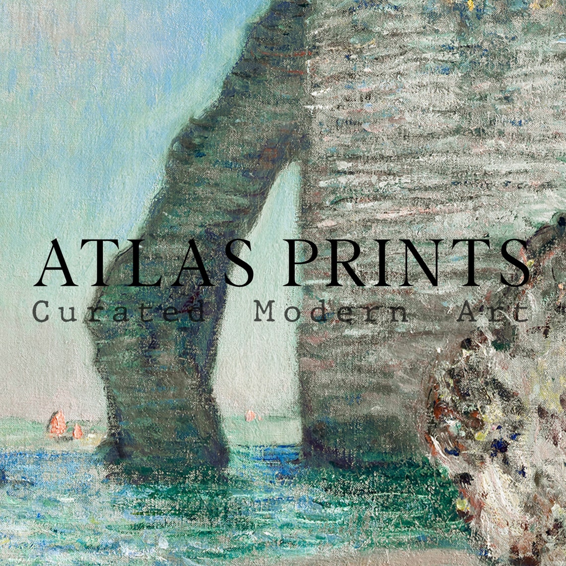 Claude Monet Cliffs at Etretat 1885 Impressionist Seascape Poster - Image 3