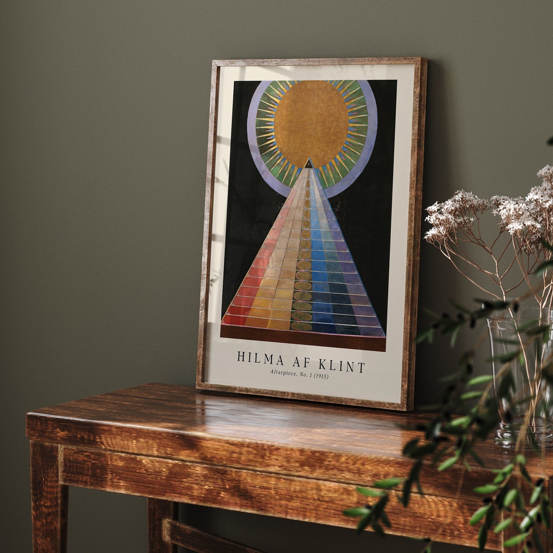 Hilma af Klint Altarpiece No.1 1915 Rainbow Pyramid Sun Poster - Image 4