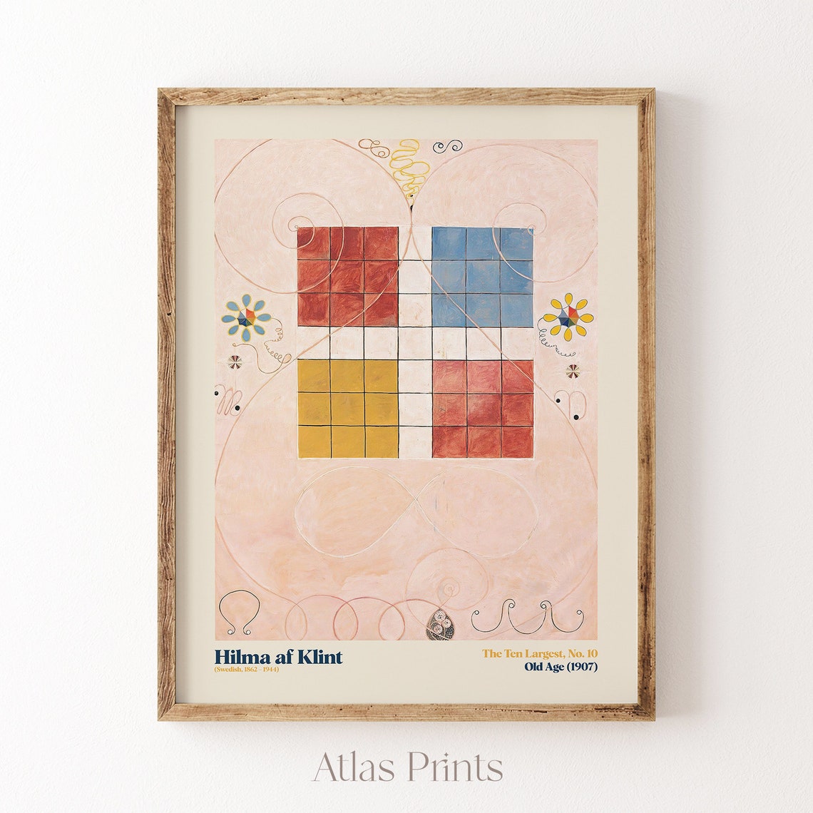 Hilma af Klint Ten Largest No 10 Old Age Grid Modern Art Poster