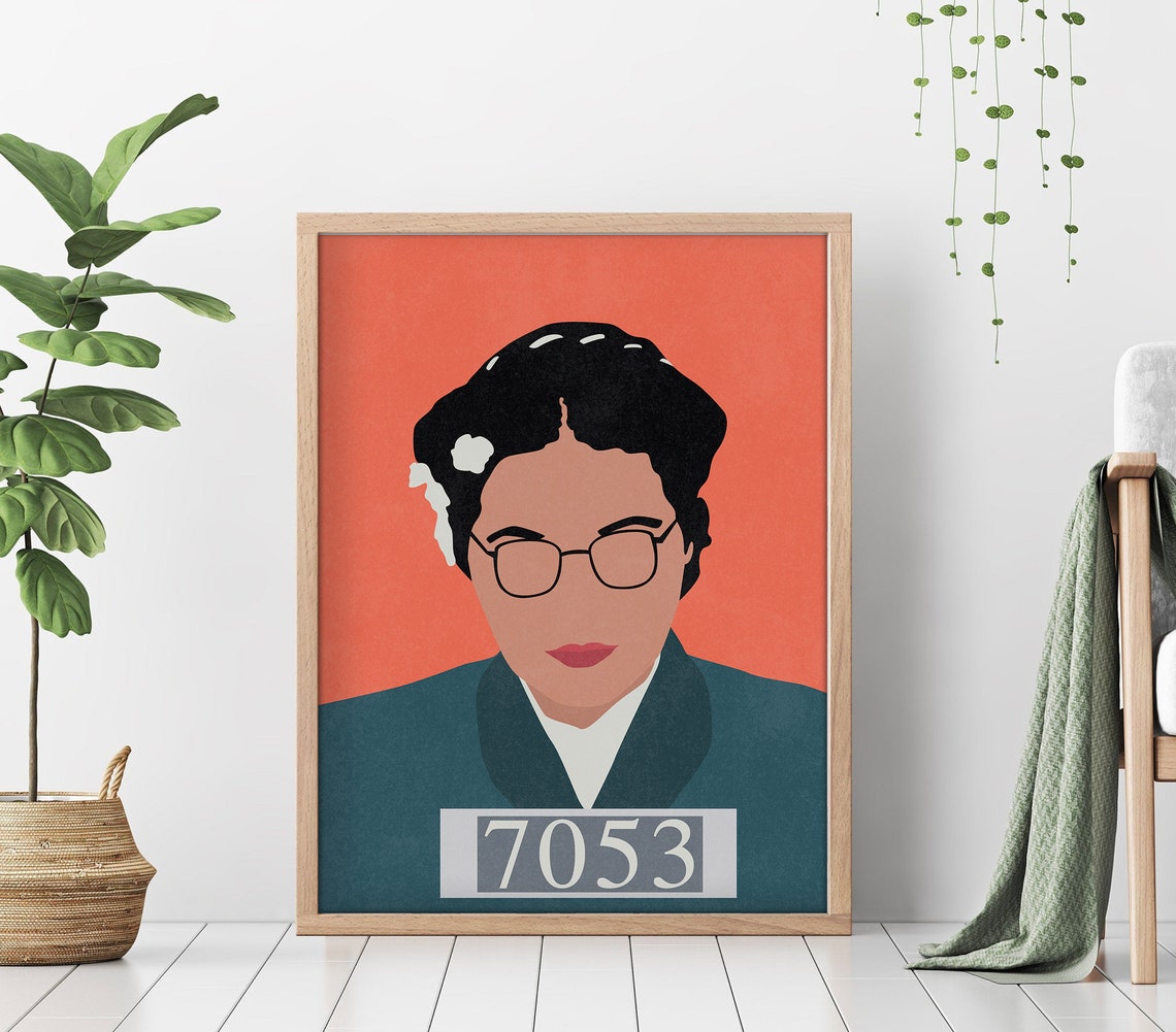 Rosa Parks Civil Rights Icon Pop Art Portrait Poster Booking 7053
