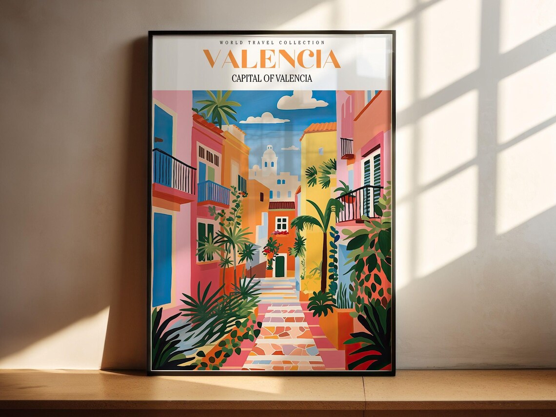 Valencia Travel Poster, Spain City Poster - Image 2