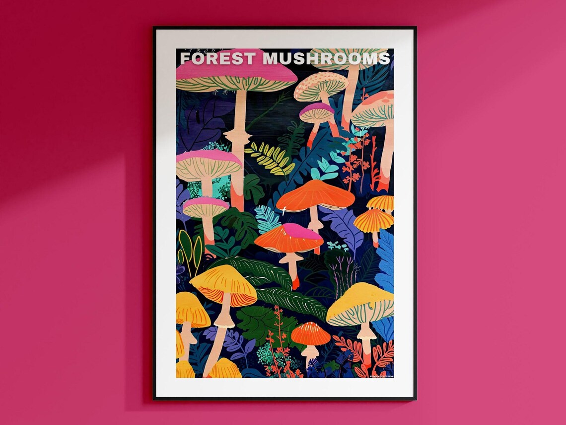 Vintage Mushroom Illustrations, Botanical Poster - Image 2