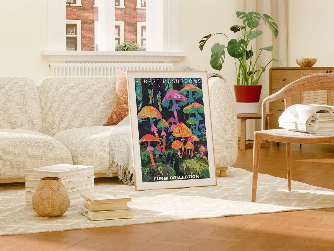 Vintage Mushroom Art Print, Botanical Illustrations - Image 2
