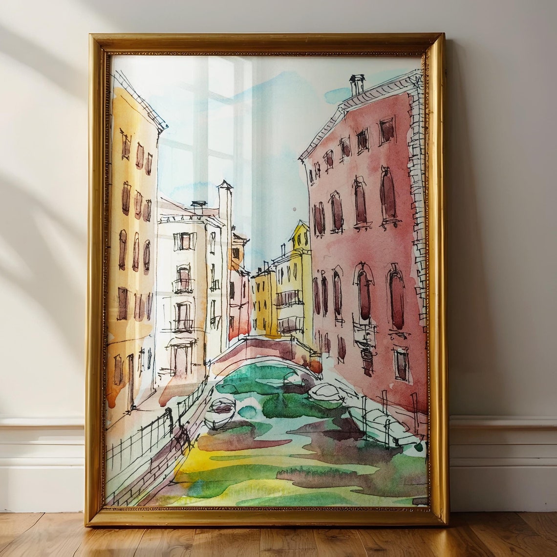 Venice Watercolor Art Venice Italy Print Italy Wall Art Venice Art Print Watercolor Travel Painting