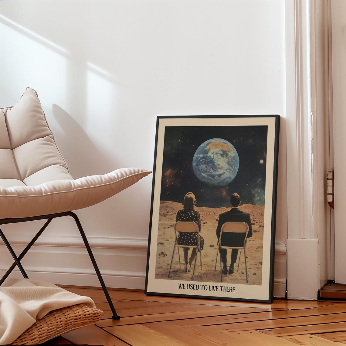 Retro Space Art Print, Surreal Abstract Decor - Image 3