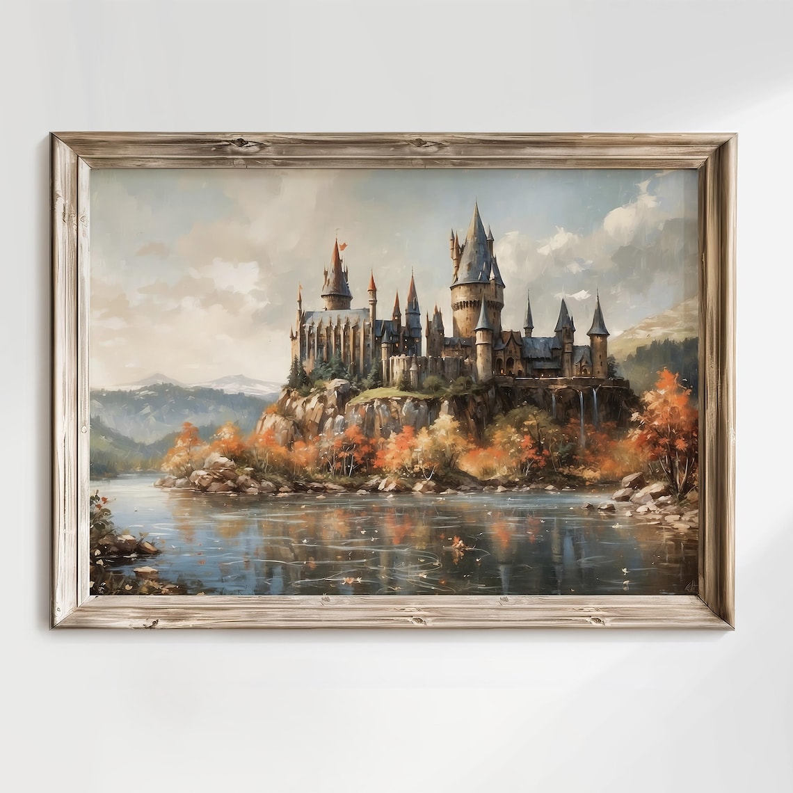 Wizard Castle In Autumn Landscape Art Print