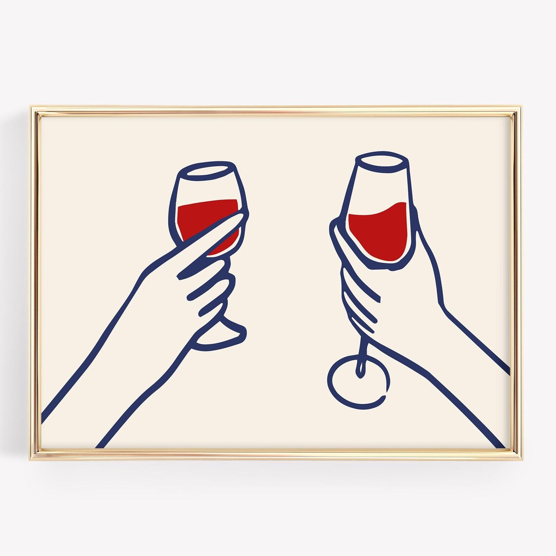 Minimalist Wine Glass Art Print, Modern Line Art - Image 2