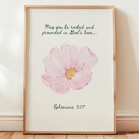 Scripture Wall Art Botanical Prints With Christian Room Decor For Bible Verse Apartment