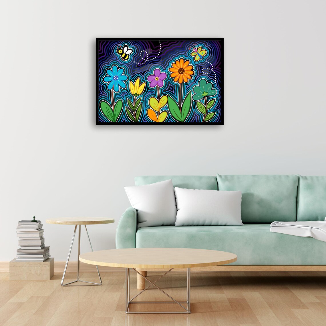Whimsical Flower Art, Boho Garden Poster - Image 4