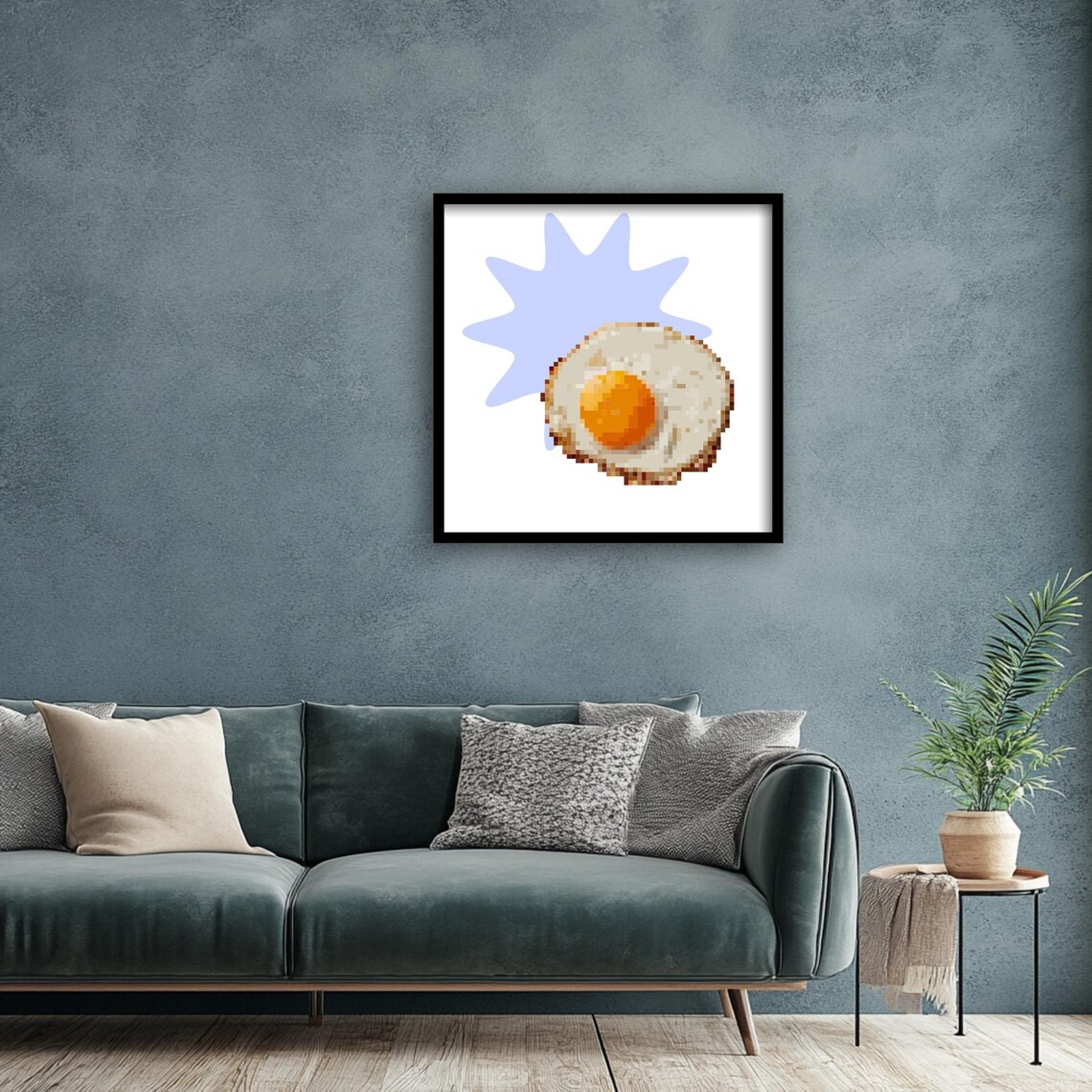 Sunny Up Egg Pixel Pop Art, Retro Game Poster - Image 2