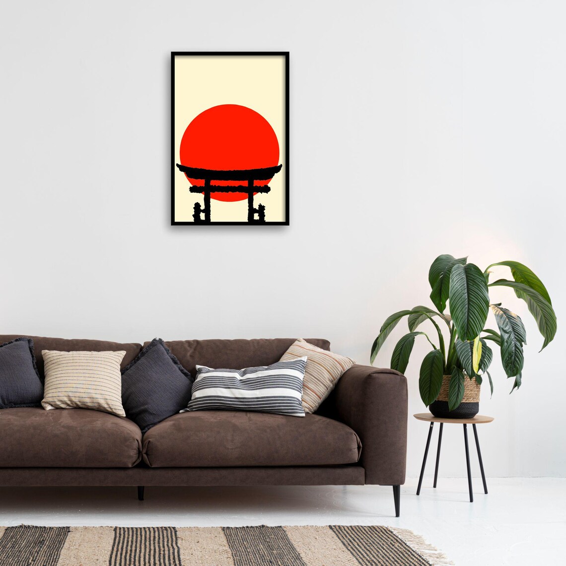 Japanese Torii Gate, Minimalist Sunrise Art Print - Image 4