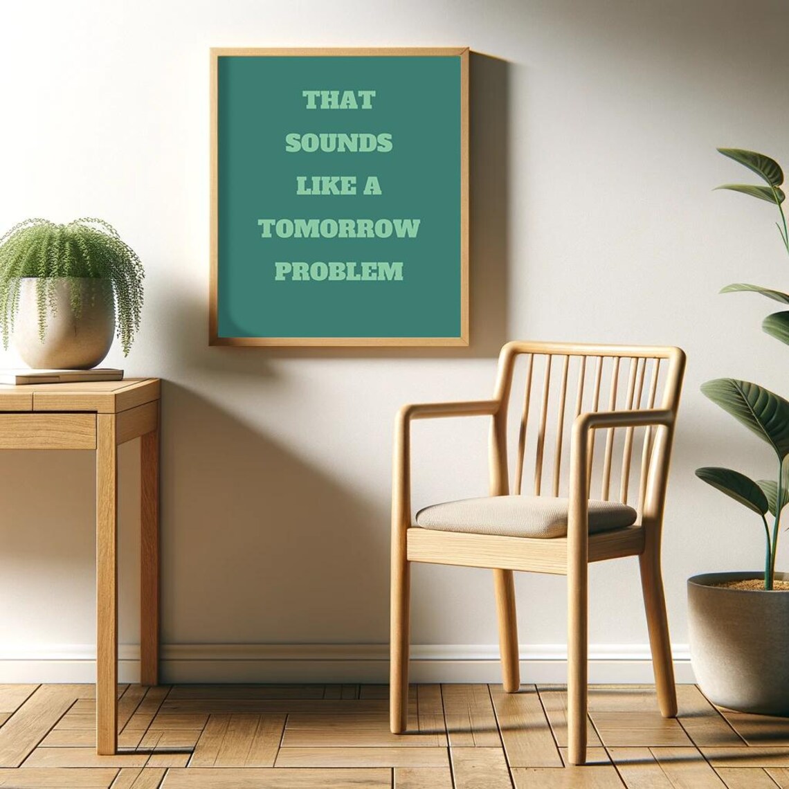 That Sounds Like A Tomorrow Problem Poster Sarcastic Wall Art Minimalist Humor Decor - Image 2