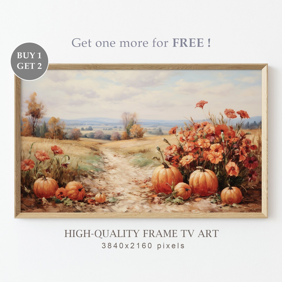 Vintage Thanksgiving Art Print, Rustic Farmhouse Still Life - Image 3