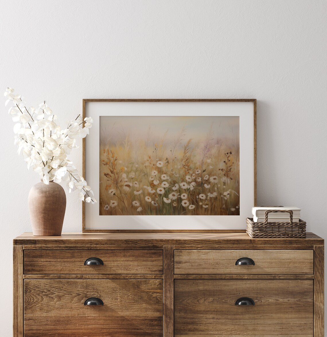 Spring Wildflowers Field Print, Neutral Farmhouse Decor - Image 4