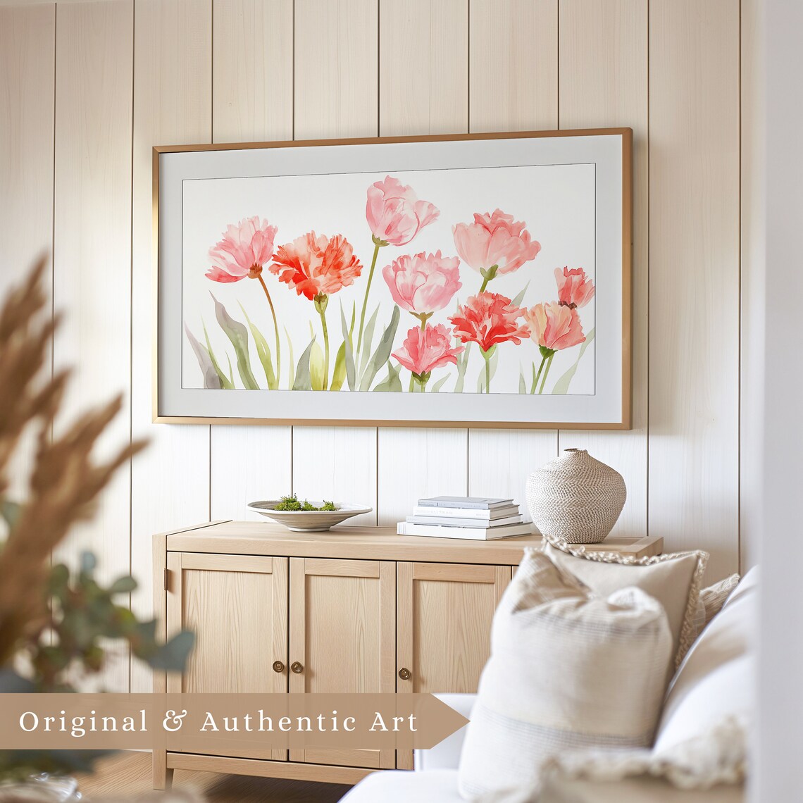 Neutral Mother's Day Watercolor Floral Art Print - Image 3