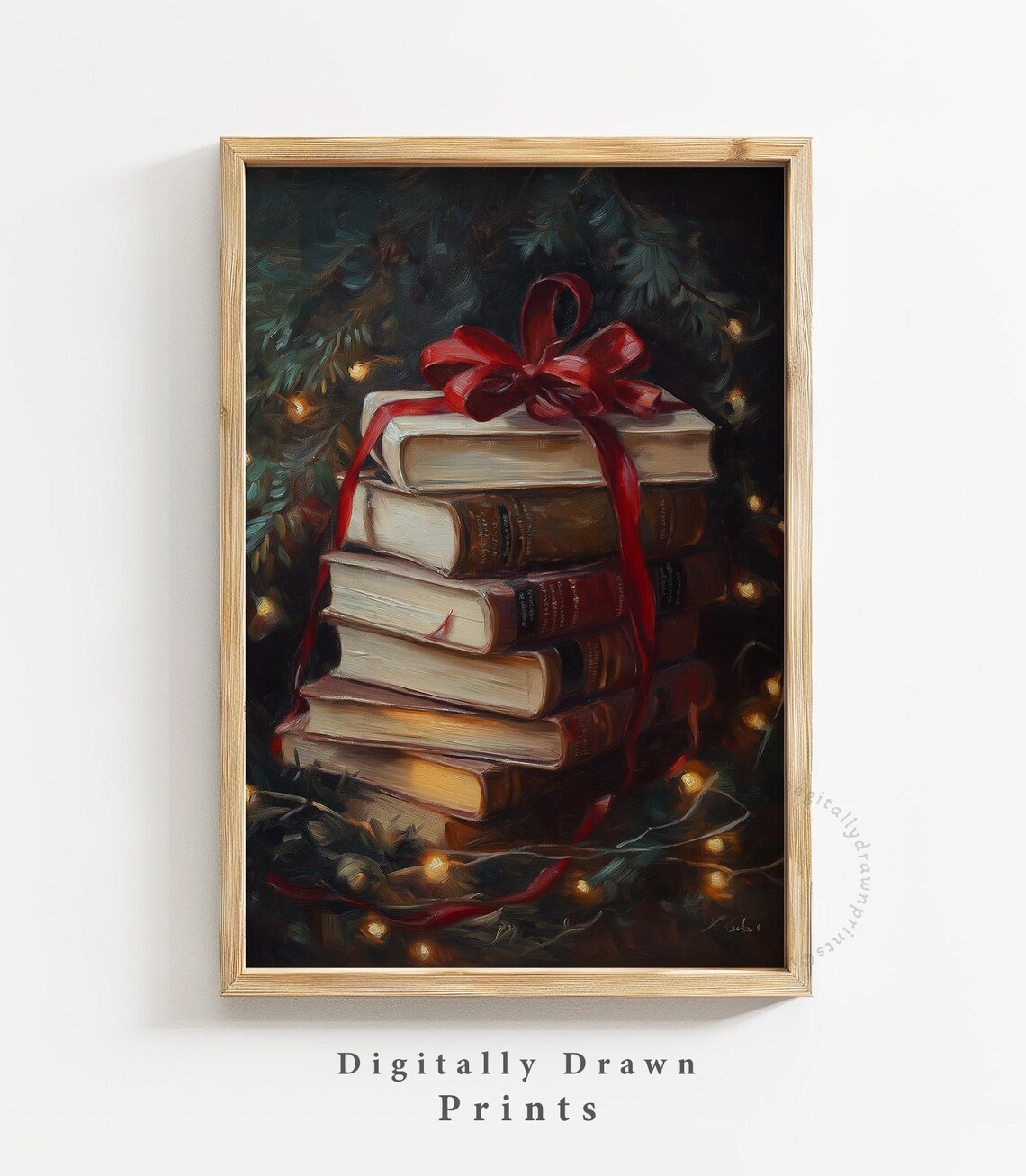 Rustic Christmas Vintage Holiday Art Print